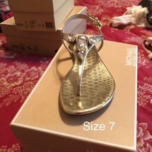 Michael Kors Gold Sandals